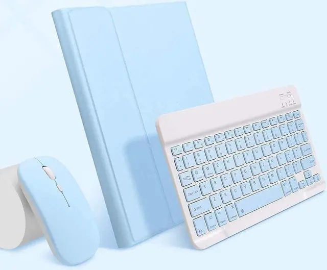 Alt view image 2 of 5 - QIYIBOCASE Galaxy Tab S6 Lite 2024/2022/2020 Keyboard Case with Mouse, Detachable Magnetic Keyboard Cover with S Pen Holder and Mouse for Galaxy S6 lite (SM-P620/P625/P613/P619/P615/P610), (Sky Blue)