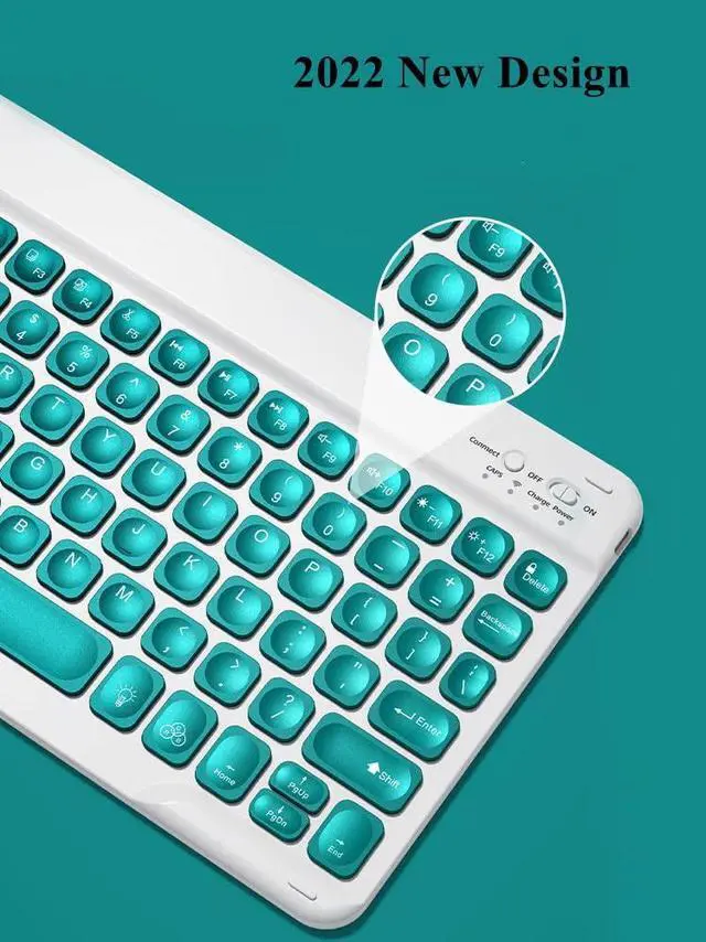 Alt view image 2 of 5 - AnMengXinLing Keyboard Case for iPad Air 11 inch 2025(M3)/2024(M2)/ Air 5 2022/Air 4 2020 with Pencil Holder, Magnetically Detachable Bluetooth Keyboard, Teal