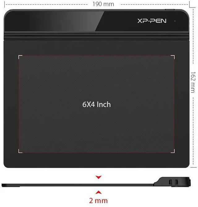 Alt view image 2 of 5 - Drawing Tablet XPPen StarG640 Digital Graphic Tablet 6x4 Inch Art Tablet with Battery-Free Stylus Pen Tablet for Mac, Windows and Chromebook (Drawing/E-Learning/Remote-Working)