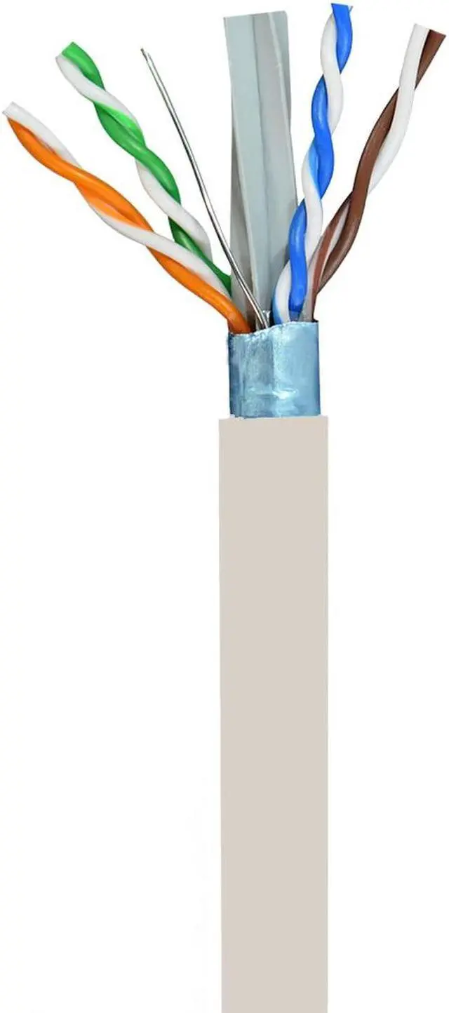 Alt view image 2 of 5 - Elite Cat6 Shielded Riser (CMR), 1000ft, F/UTP 23AWG, Solid Bare Copper, 550MHz, UL Certified, UL-LP Certification, Bulk Ethernet Cable Reel, White