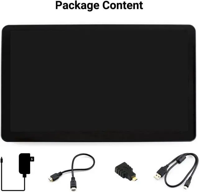 Alt view image 3 of 5 - Waveshare 15.6inch Capacitive Touch Screen LCD with Case Compatible with Raspberry Pi4B/3B+/3A+/2B/B+/A+/Zero/Zero W/WH/Zero 2W CM3+/4 1920×1080 Resolution HDMI IPS Supports Jetson Nano/Windows