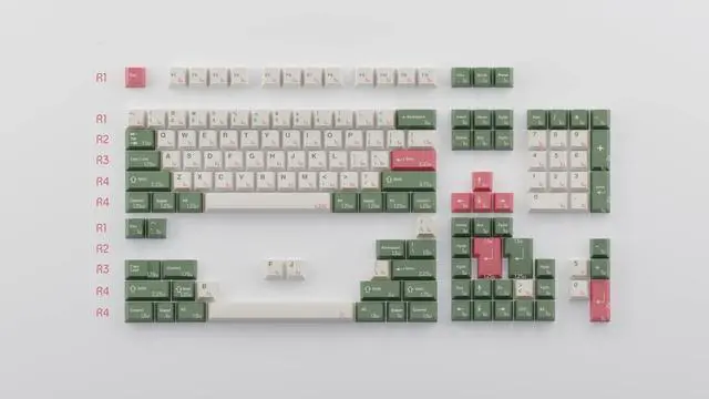 Alt view image 2 of 5 - Kono GMK Hanami Dango Keycap Set (Base) GMK Keycaps, TKL, ABS Plastic, Custom Keycaps 60 Percent, Keyboard Keycaps, Japanese Keycaps, Keyboard Caps, Keycaps for Mechanical Keyboards, Cherry Profile
