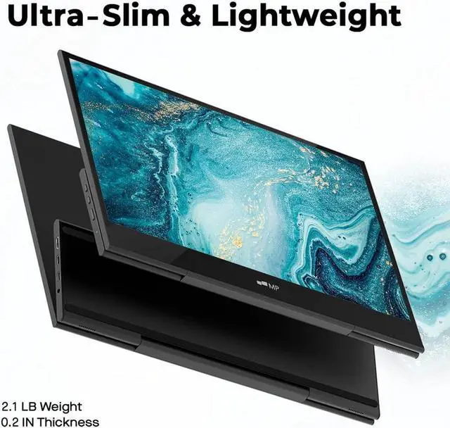 Alt view image 4 of 5 - Mobile Pixels Glance Portable 16" FHD 1080P Travel Monitor with Dual Speakers, Tilt Adjustment & Non-Slip, HDMI USB C Connection Plug & Play Extra Monitor for Laptop, macOS, Windows