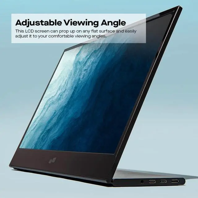 Alt view image 5 of 5 - Mobile Pixels Glance Portable 16" FHD 1080P Travel Monitor with Dual Speakers, Tilt Adjustment & Non-Slip, HDMI USB C Connection Plug & Play Extra Monitor for Laptop, macOS, Windows