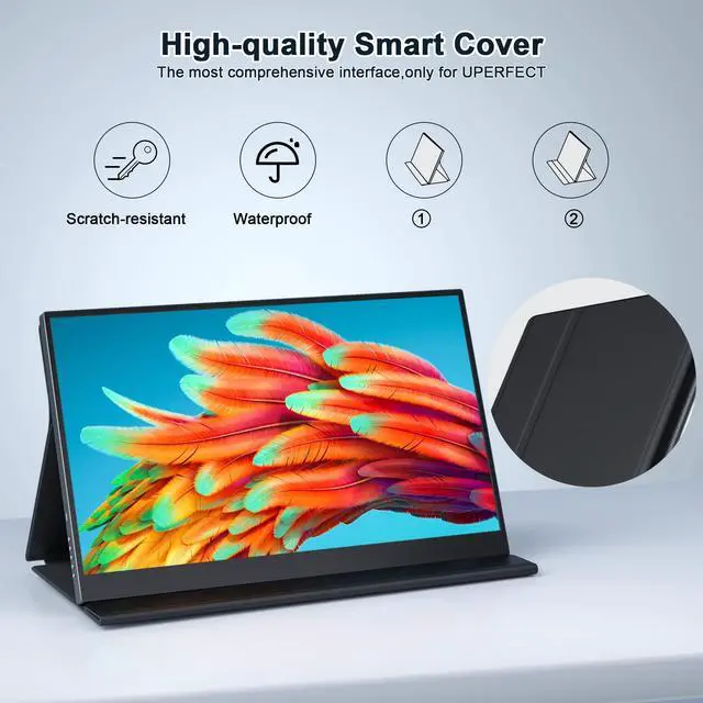 Alt view image 4 of 5 - ZSCMALLS Portable Monitor 17.3 Inch 144Hz 1080P FHD Gaming Monitor USB-C HDMI Computer Display HDR IPS Laptop Screen Extender with Smart Cover/Speakers for Laptop PC Mac Phone PS3 4/5 Xbox