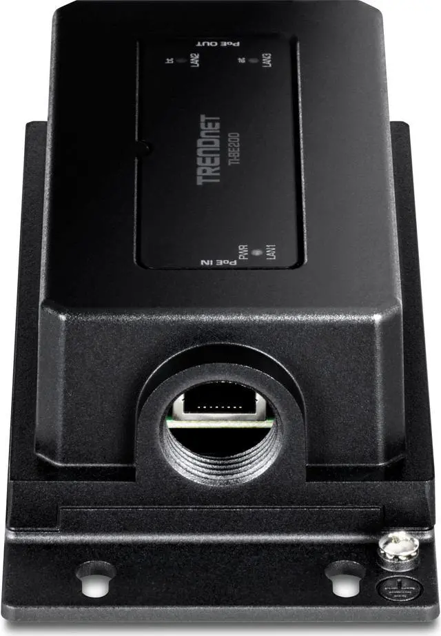 Alt view image 5 of 5 - TRENDnet 2-Port Industrial Outdoor Gigabit PoE++ Extender, Hardened IP67 Extreme Temperature Rated Housing, Extends PoE++ Connection up to 200m (656 ft.) for up to 2 Devices, Black, TI-BE200