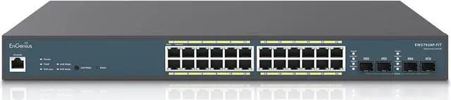 Main image of EnGenius Fit L2 Plus Managed 24-Port Gigabit PoE+ Switch | 240W Budget | 4 SFP Uplink Ports | 802.3at/af PoE+ Ready | 56 Gbps Switching Capacity [EWS7928P-FIT]