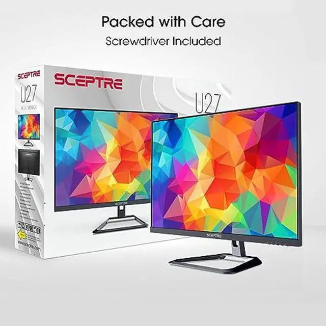 Alt view image 2 of 5 - Sceptre 4K IPS 27" 3840 x 2160 UHD Monitor up to 70Hz DisplayPort HDMI 99% sRGB Build-in Speakers, Black 2021 (U275W-UPT)