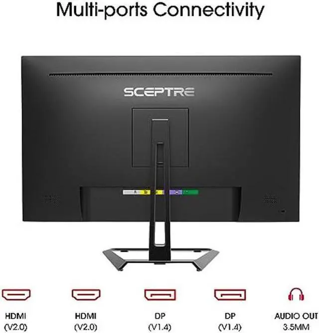 Alt view image 4 of 5 - Sceptre 4K IPS 27" 3840 x 2160 UHD Monitor up to 70Hz DisplayPort HDMI 99% sRGB Build-in Speakers, Black 2021 (U275W-UPT)