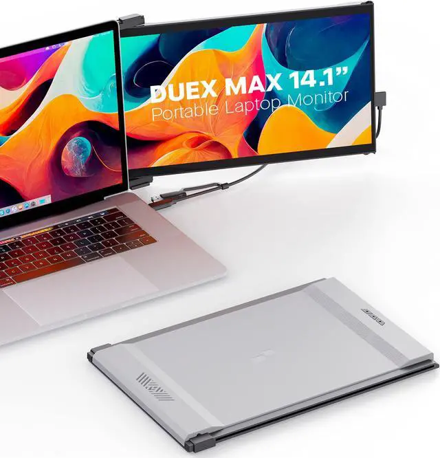 Main image of Mobile Pixels Duex Max Portable Monitor, The On-The-Go Dual-Screen Laptop Monitor, 14.1" Full HD IPS Display, USB A/Type-C, Plug and Play, Sleek Design