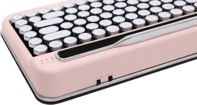 Alt view image 3 of 5 - Penna Bluetooth Keyboard with White Chrome Keycap(US Language) (Switch-Cherry Mx Blue, Baby Pink)