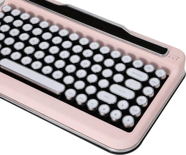 Alt view image 5 of 5 - Penna Bluetooth Keyboard with White Chrome Keycap(US Language) (Switch-Cherry Mx Blue, Baby Pink)