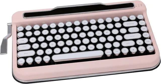 Main image of Penna Bluetooth Keyboard with White Chrome Keycap(US Language) (Switch-Cherry Mx Blue, Baby Pink)