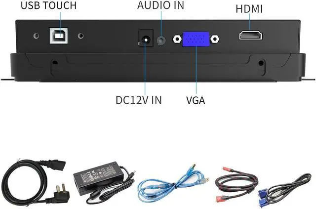 Alt view image 2 of 5 - GreenTouch 8 Inch Open Frame 1024x600 HDMI PCAP Touch Monitors for Consumer, Retail POS, and Hospitality Markets