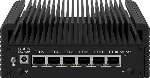 Main image of HKUXZR Firewall Appliance Mini PC, Intel Celeron N100 Quad Core 6xIntel I226 2.5G Type-C Ethernet VPN Router PC AES-NI 2*NVMe 2*SATA3.0 Fanless DDR5 HDMI*2