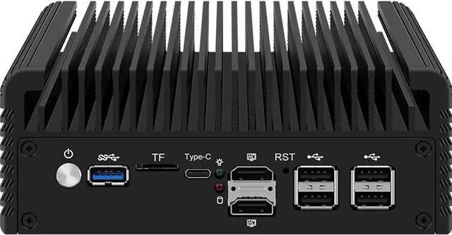 Alt view image 2 of 5 - HKUXZR Firewall Appliance Mini PC, Intel Celeron N100 Quad Core 6xIntel I226 2.5G Type-C Ethernet VPN Router PC AES-NI 2*NVMe 2*SATA3.0 Fanless DDR5 HDMI*2