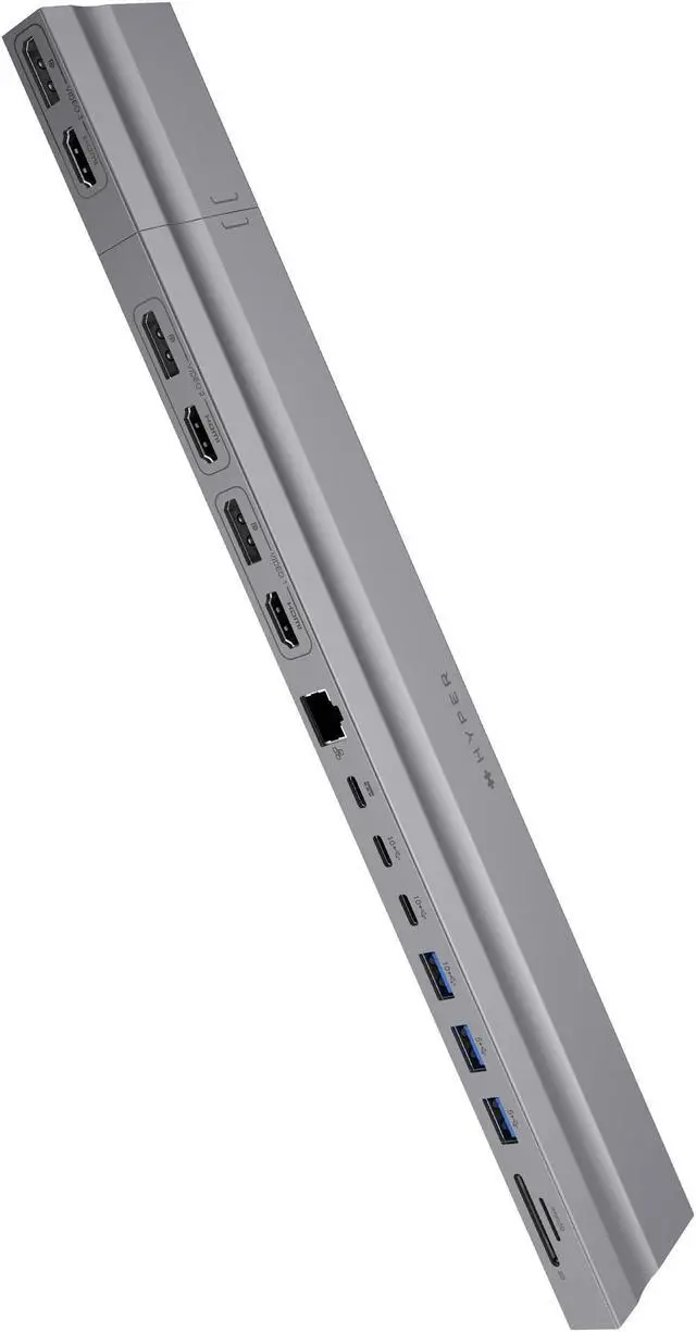 Main image of HyperDrive 4K Multi-Display Docking Station for 13-16 MacBooks - USB C Docking Station w/ 15 Ports, Ergonomic, Driverless Setup