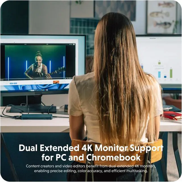 Alt view image 3 of 5 - HyperDrive Next 10 Port Business Class USB C Docking Station for PC/Mac/Chromebook, Pro-Grade 2X File Transfer w/ 10Gbps, 3X Fast Photo/Video Transfer w/SD 4.0, Charges w/ 100W PD Power