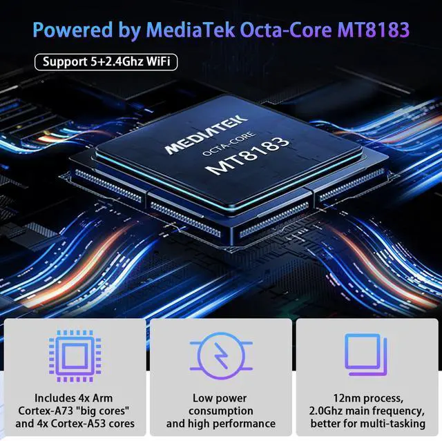 Alt view image 4 of 5 - Tablet 10.1 Inch Android 13 Tablets 2025 Latest Android Tablets 128GB ROM+16GB RAM (8+8 Virtual), 2 in 1 Tablet with Keyboard, Powerful Octa-Core+13MP Camera, 1TB TF Expandable, FHD WiFi Tableta PC