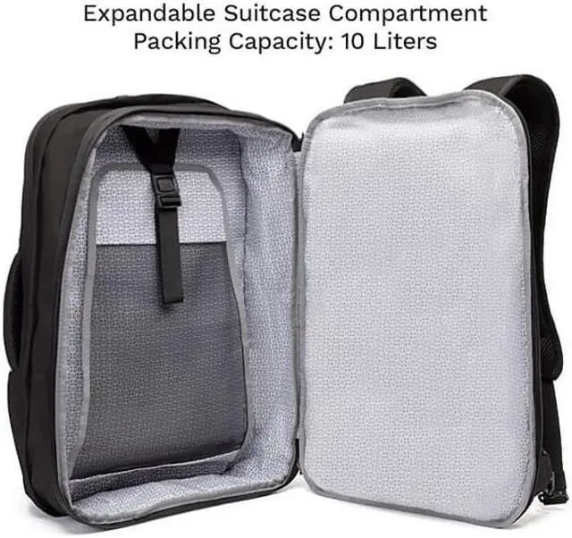 Alt view image 4 of 5 - Knack Small Series 2 Laptop Backpack Fits up to 16 Inch Laptops - Knack Bags Carry-On Backpack, TSA Approved, Expandable Travel Backpacks With 2 Day Outfit Capacity, Midnight Black