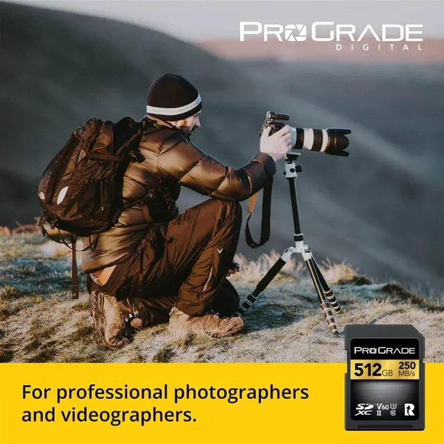 Alt view image 3 of 5 - Prograde Digital SD UHS-II 512GB Card V60 -Up to 130MB/s Write Speed and 250 MB/s Read Speed | for Professional Vloggers, Filmmakers, Photographers & Content Curators