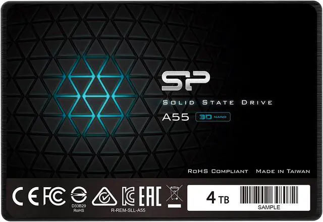 Main image of SP Silicon Power 4TB SSD 3D NAND A55 SLC Cache Performance Boost SATA III 2.5'' 7mm (0.28'') Internal Solid State Drive (SP004TBSS3A55S25)