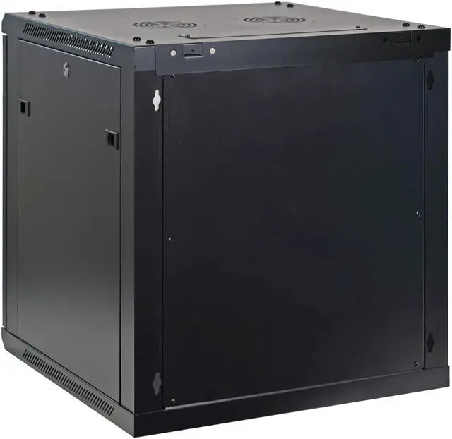 Alt view image 3 of 5 - AEONS 12U Professional Wall Mount IT Cabinet Enclosure 19-Inch Server Network Rack Black