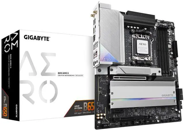 Main image of GIGABYTE B650 AERO G (AM5/ LGA 1718/ AMD B650/ ATX/ 5-Year Warranty/ DDR5/ PCIe 5.0 M.2/ PCIe 5.0/ USB 3.2 Gen2X2 Type-C/Wi-Fi 6E/ Intel 2.5GbE LAN/Motherboard)
