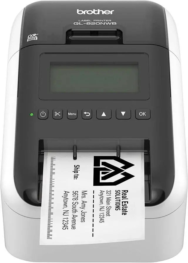 Alt view image 5 of 5 - Brother QL-820NWB Professional Ultra Flexible Label Printer - WiFi, Ethernet and Bluetooth - 110 Labels Per Minute, 300 x 600 dpi, Auto Cutter, Includes 1 Roll of 400 Address Labels, Tilsiy