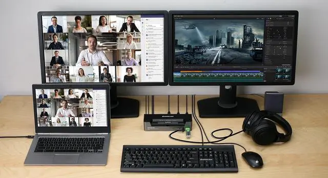 Alt view image 4 of 4 - IOGEAR KVMP 3-Port 4K USB-C and DisplayPort Switch with Power Pass-through - GCS1953
