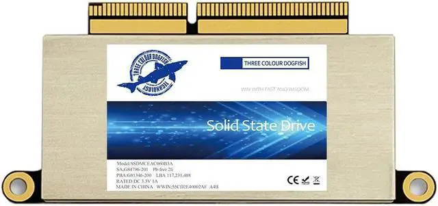 Main image of Dogfish 2TB SSD for MacBook Pro A1708, NVMe PCIe M.2 Internal Solid State Drive Upgrade for MacBook Pro Retina A1708 (2016-2017)