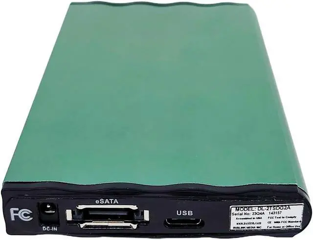 Alt view image 4 of 5 - DSE-2TSDG2AS 2TB SSD USB A 3.2 Gen 2/eSATA CipherShield FIPS 140-2 256-bit AES HIPAA Hardware Encrypted External Portable Slim Drive