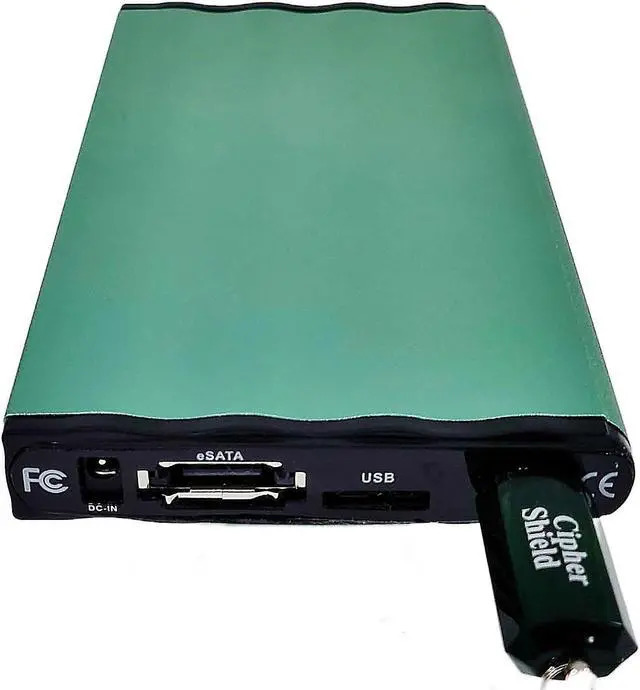 Alt view image 3 of 5 - DSE-2TSDG2AS 2TB SSD USB A 3.2 Gen 2/eSATA CipherShield FIPS 140-2 256-bit AES HIPAA Hardware Encrypted External Portable Slim Drive