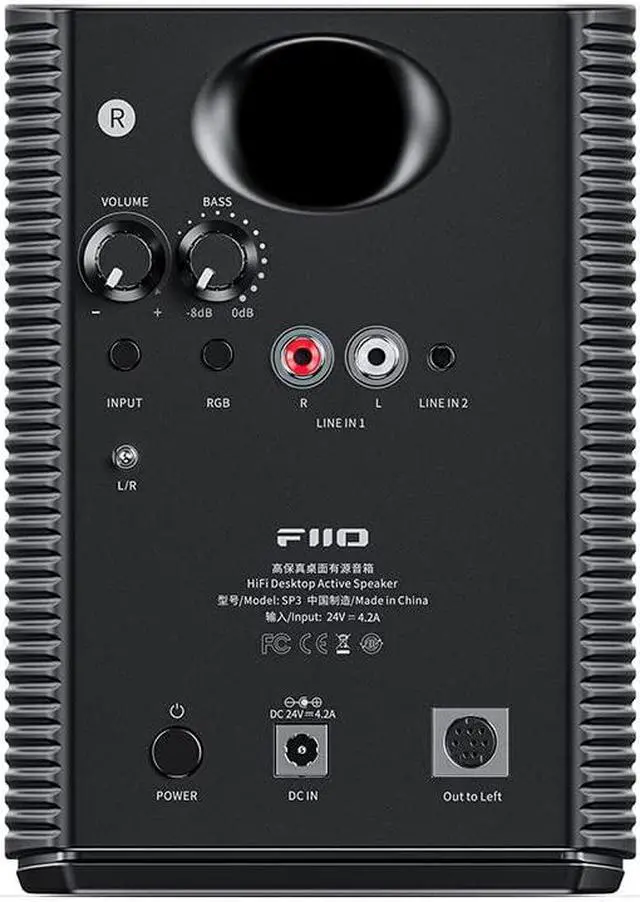 Alt view image 3 of 5 - FiiO SP3 Powered HiFi Active Desktop Speakers - 80W Stereo Computer Speakers and Home Music Sound System with AUX Audio/RCA, 2-Way (Black)