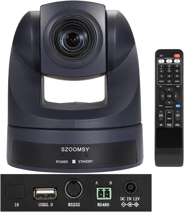 Main image of SZOOMSY PTZ Camera 20X Optical Zoom,Video Conference Camera USB HD 1080P Webcam for Room System Business Meeting, Church Live Streaming, Worship Remote Teaching Using Zoom, Skype, OBS