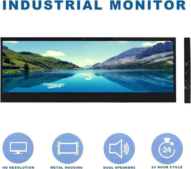 Alt view image 5 of 5 - VSDISPLAY 14'' 14 Inch 3840x1100 IPS LCD Touchscreen 4K Display with Type-C Video Input and Dual Speakers,for DIY Stretched Bar LCD/Laptop Second Monitor