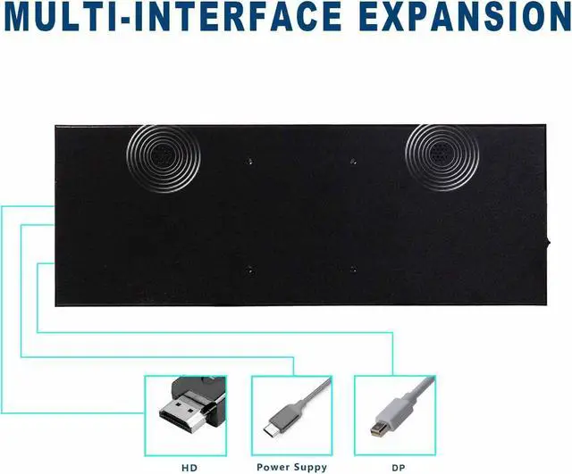 Alt view image 3 of 5 - VSDISPLAY 14'' 14 Inch 3840x1100 IPS LCD Touchscreen 4K Display with Type-C Video Input and Dual Speakers,for DIY Stretched Bar LCD/Laptop Second Monitor