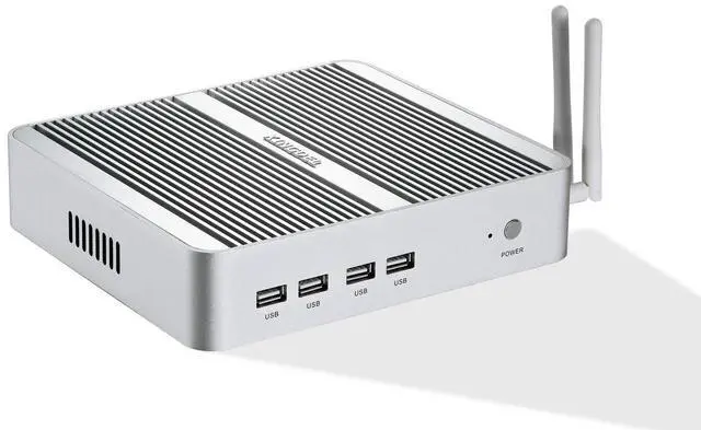 Alt view image 2 of 5 - KINGDEL Fanless Mini PC, Powerful Mini Desktop Computer, i5 8th Gen. 4 Cores CPU, 16GB DDR4 RAM, 250GB NVMe SSD, 4K: 4096x2304, HD Port, VGA, LAN, WF