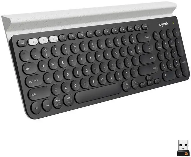 Main image of Logitech K780 Multi-Device Wireless Keyboard for Computer, Phone and Tablet - FLOW Cross-Computer Control Compatible - Speckles, White