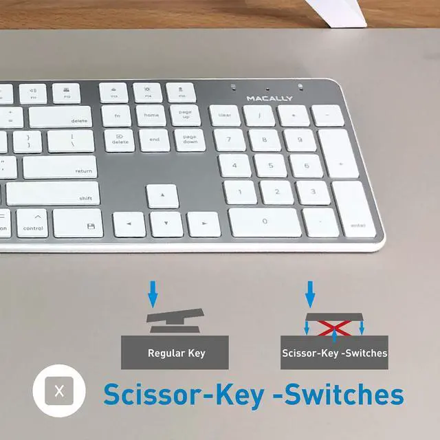 Alt view image 5 of 5 - Macally Ultra Slim Wired Keyboard and a Silent Wired Mouse, Simplistic Apple Accessories