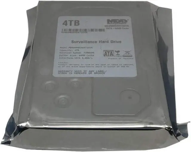 Alt view image 3 of 5 - MaxDigitalData 4TB 64MB Cache 7200PM SATA 6.0Gb/s 3.5in Internal Surveillance CCTV DVR Hard Drive (MD4000GSA6472DVR) - w/ 2 Year Warranty, Mechanical Hard Disk