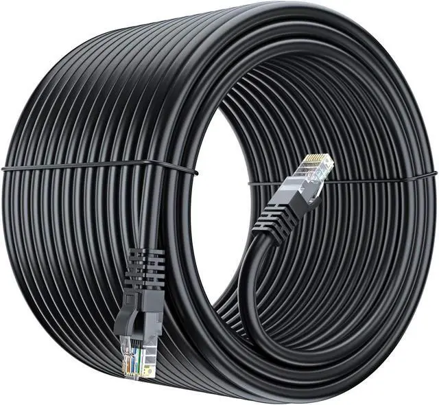 Main image of Maximm Cat 6 Ethernet Cable 250 Ft, 100% Pure Copper, Cat6 Cable LAN Cable, Internet Cable, Patch Cable and Network Cable - UTP (Black) 250 Feet