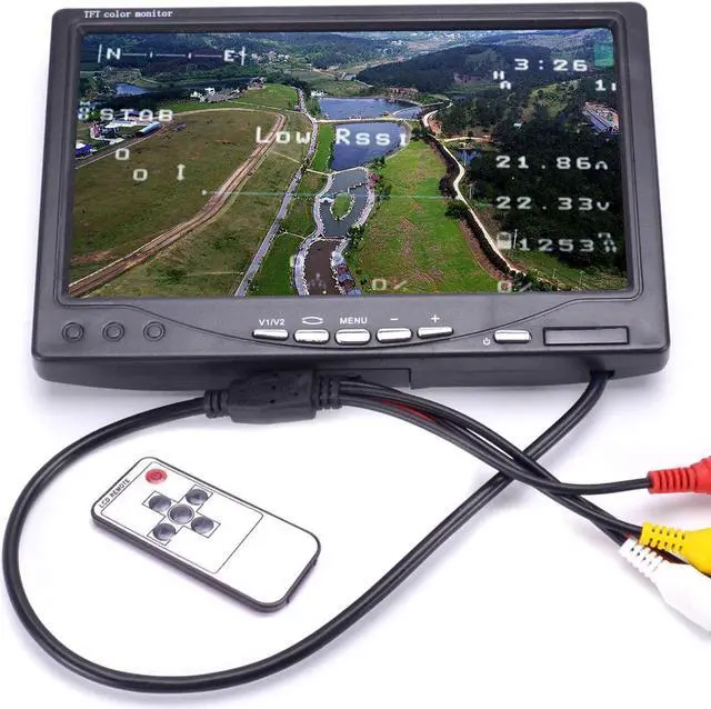 Main image of FPVDrone RC 7 Inch FPV Monitor 1024x600 IPS LCD Display Screen Monitor with Hood Sun Shield for RC FPV Drone Quadcopter