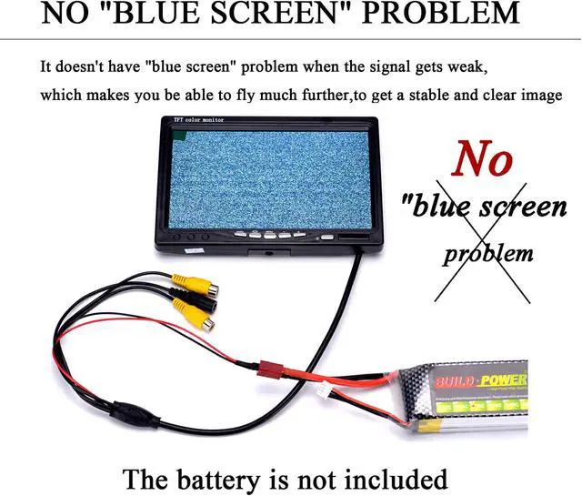 Alt view image 2 of 5 - FPVDrone RC 7 Inch FPV Monitor 1024x600 IPS LCD Display Screen Monitor with Hood Sun Shield for RC FPV Drone Quadcopter