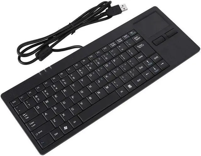 Main image of Hilitand Wired USB Touchpad Keyboard,MC-818 Compact USB Keyboard with Touchpad, 82 Keys, QWERTY and Anti-Slip Mat for Desktop Laptop Computers Notebook