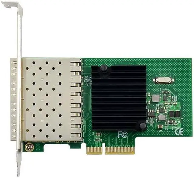 Alt view image 4 of 5 - HINYSENO PCI-E Dual Port 4 x SFP Ethernet 10/100/1000Mbps Gigabit LAN Card Network Interface Controller Card for Intel I350 Chipset Full/Low Profile Bracket