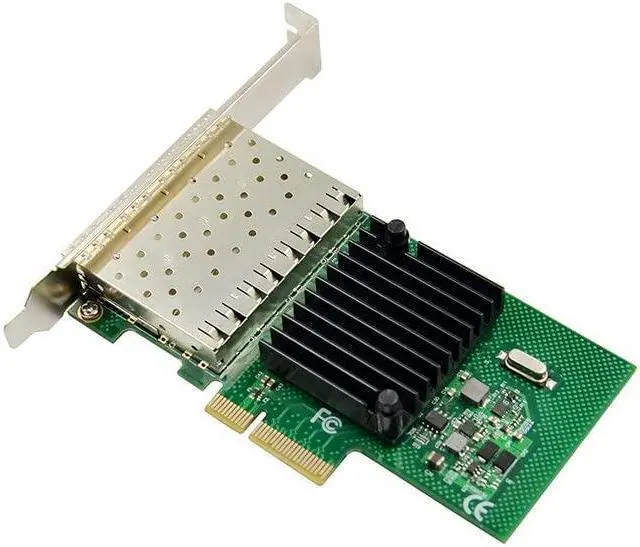 Alt view image 5 of 5 - HINYSENO PCI-E Dual Port 4 x SFP Ethernet 10/100/1000Mbps Gigabit LAN Card Network Interface Controller Card for Intel I350 Chipset Full/Low Profile Bracket