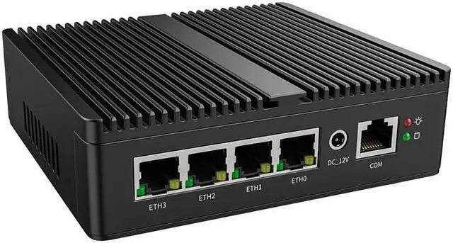 Alt view image 2 of 5 - Micro Firewall Appliance, 4 Inter i226-V 2.5Gbe LAN Ports, Fanless Mini PC Celeron N6000 Quad Core, Support AES-NI Barebone Router PC VPN HDMI DP (NO RAM NO SSD)