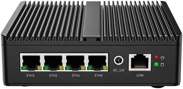 Main image of Micro Firewall Appliance, 4 Inter i226-V 2.5Gbe LAN Ports, Fanless Mini PC Celeron N6000 Quad Core, Support AES-NI Barebone Router PC VPN HDMI DP (NO RAM NO SSD)