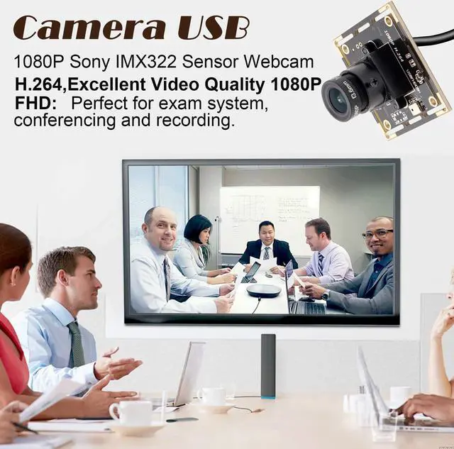 Alt view image 4 of 5 - Hotpet 2MP Webcam 1080P Mini Camera Module with Sony IMX322 Sensor Webcam 0.01Lux Low Illumination H.264 USB Camera Board Play & Plug Free Drive USB 2.0 OTG Webcamera